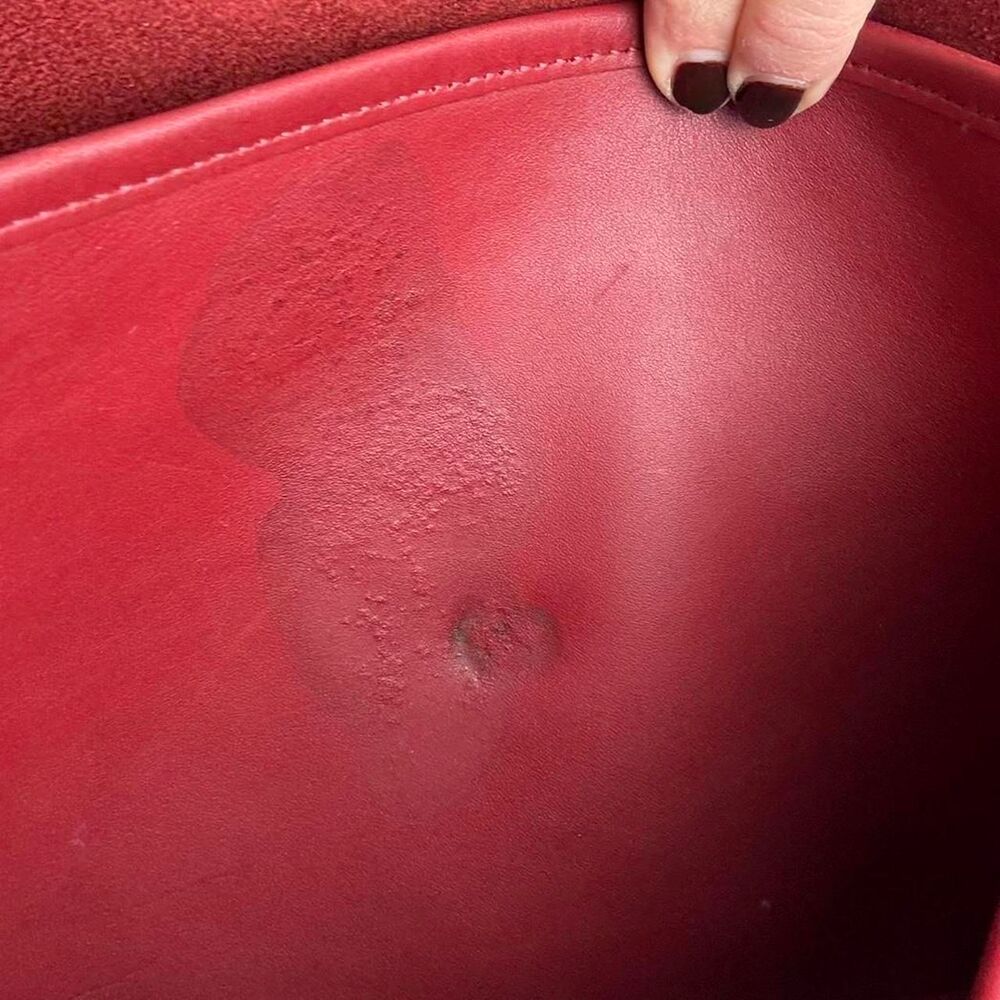 Coach Vintage City Crossbody Bag Classic Red Glove Tanned Leather 9790 - Picture 6 of 7